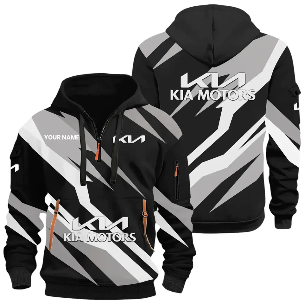 Affordable Auto Hoodie Half Zip x Sweatpants Set, Custom 3D Automotive Tracksuit Set CAR514100925076 - Image 2