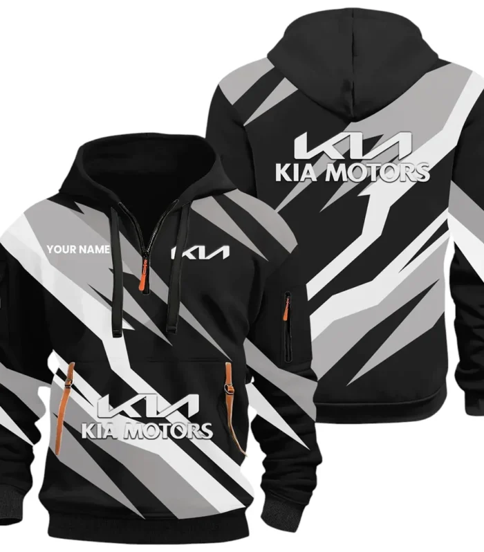 Affordable Auto Hoodie Half Zip 3D Print, Rugged Casual Hoodie CAR514100925076