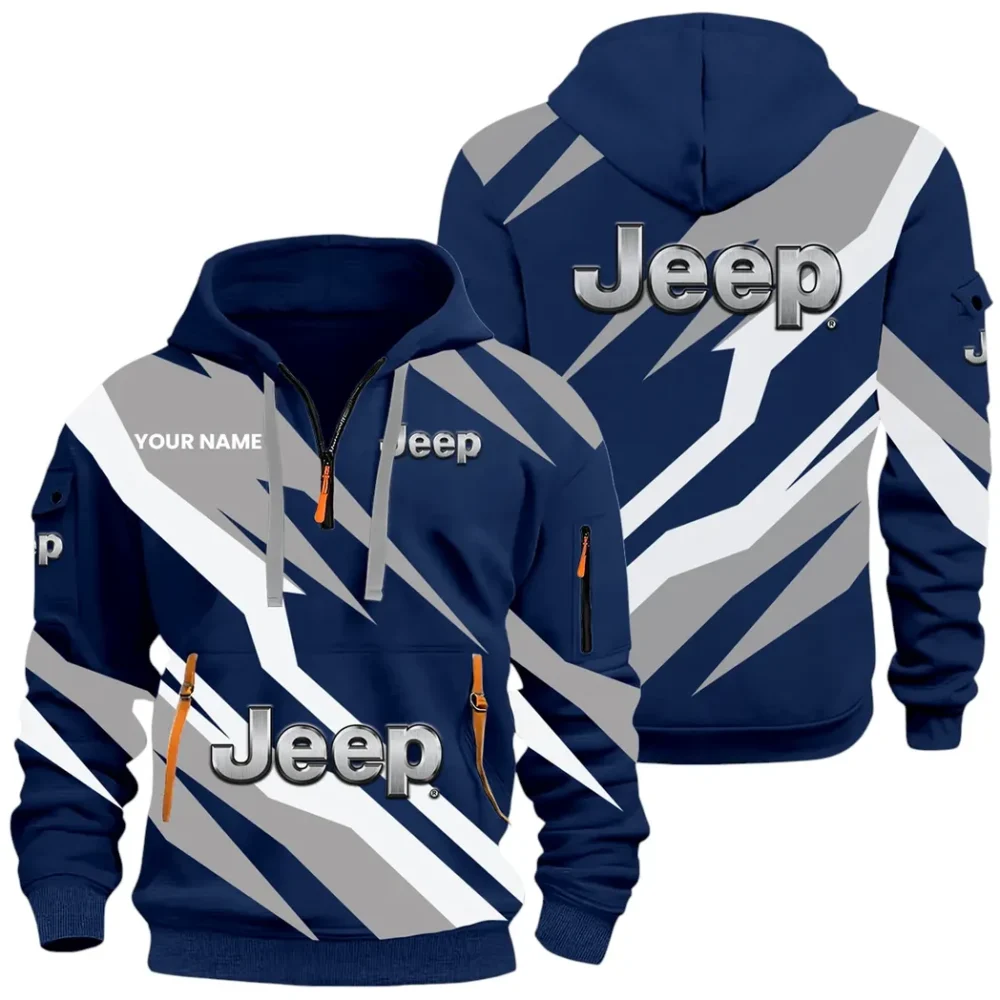 Open-Top SUV Company Hoodie Half Zip x Sweatpants Set, High-Performance Driver Tracksuit CAR514100925077 - Image 2