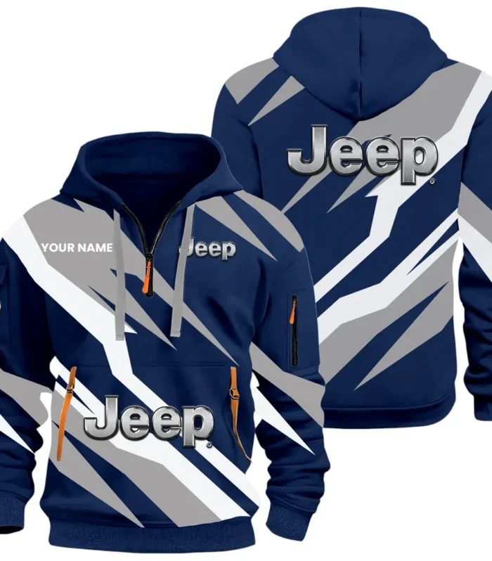Open-Top SUV Company Hoodie Half Zip 3D Print, Durable & Casual Streetwear CAR514100925077