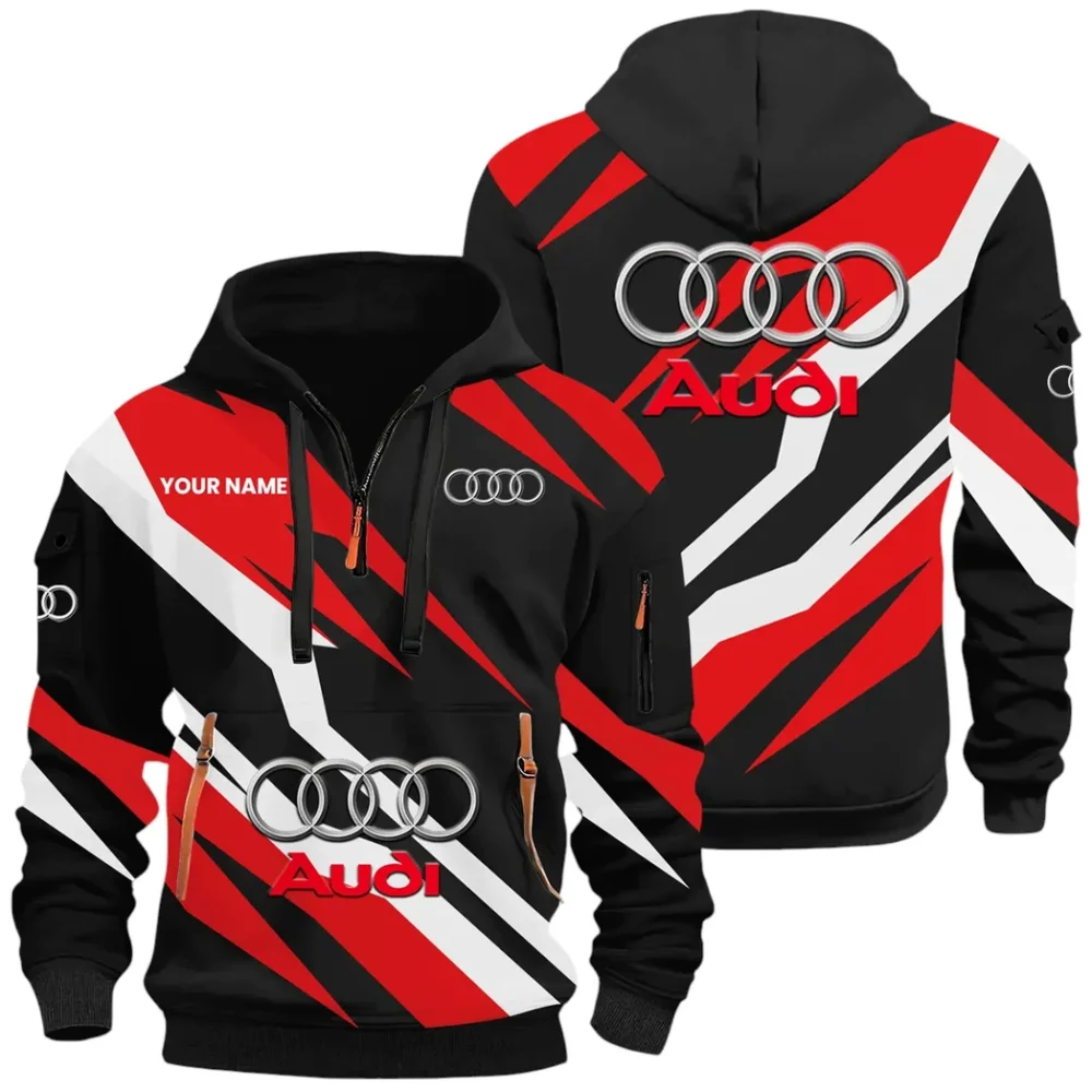 Sports Sedan Hoodie Half Zip 3D Print, Comfortable Everyday Hoodie CAR514100925078