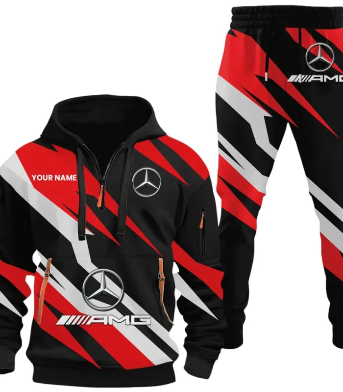 Engine Life Hoodie Half Zip x Sweatpants Set, Automotive Streetwear Hoodie Set CAR514100925080