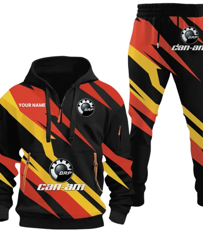 Racing Car Hoodie Half Zip x Sweatpants Set, Ride-Inspired Half-Zip Hoodie Set CAR514100925081