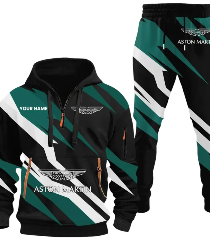 Stylish GT Car Hoodie Half Zip x Sweatpants Set, Custom Car Enthusiast Outfit CAR514100925082