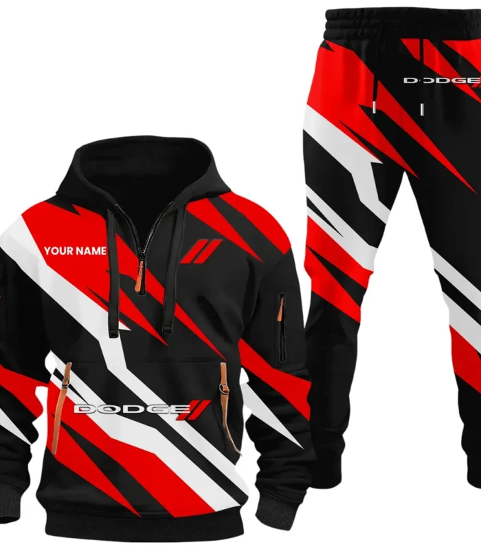 Performance Vehicle Hoodie Half Zip x Sweatpants Set, Custom Ride-Ready Tracksuit CAR514100925083