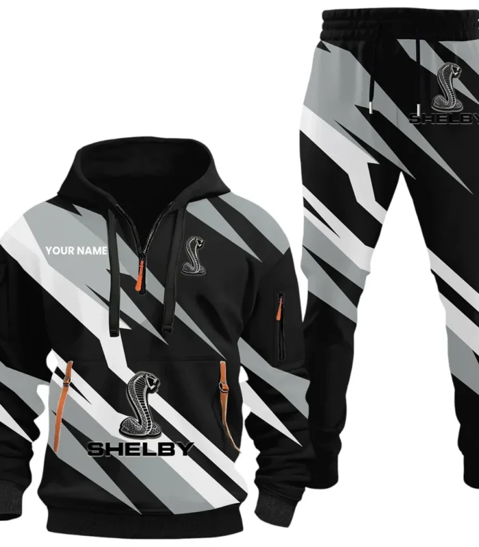 Power Coupe Hoodie Half Zip x Sweatpants Set, Classic Gearhead Hoodie Set CAR514100925087
