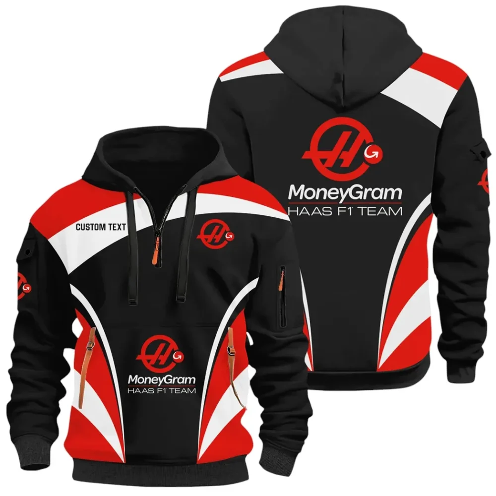 Racing Car Hoodie Half Zip x Sweatpants Set, 3D Printed Driver's Outfit CAR514100925090 - Image 2