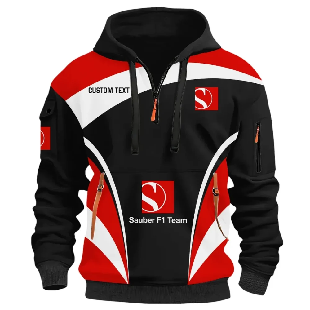 Racing Motor Hoodie Half Zip 3D Print, Rugged Casual Hoodie CAR514100925092 - Image 2