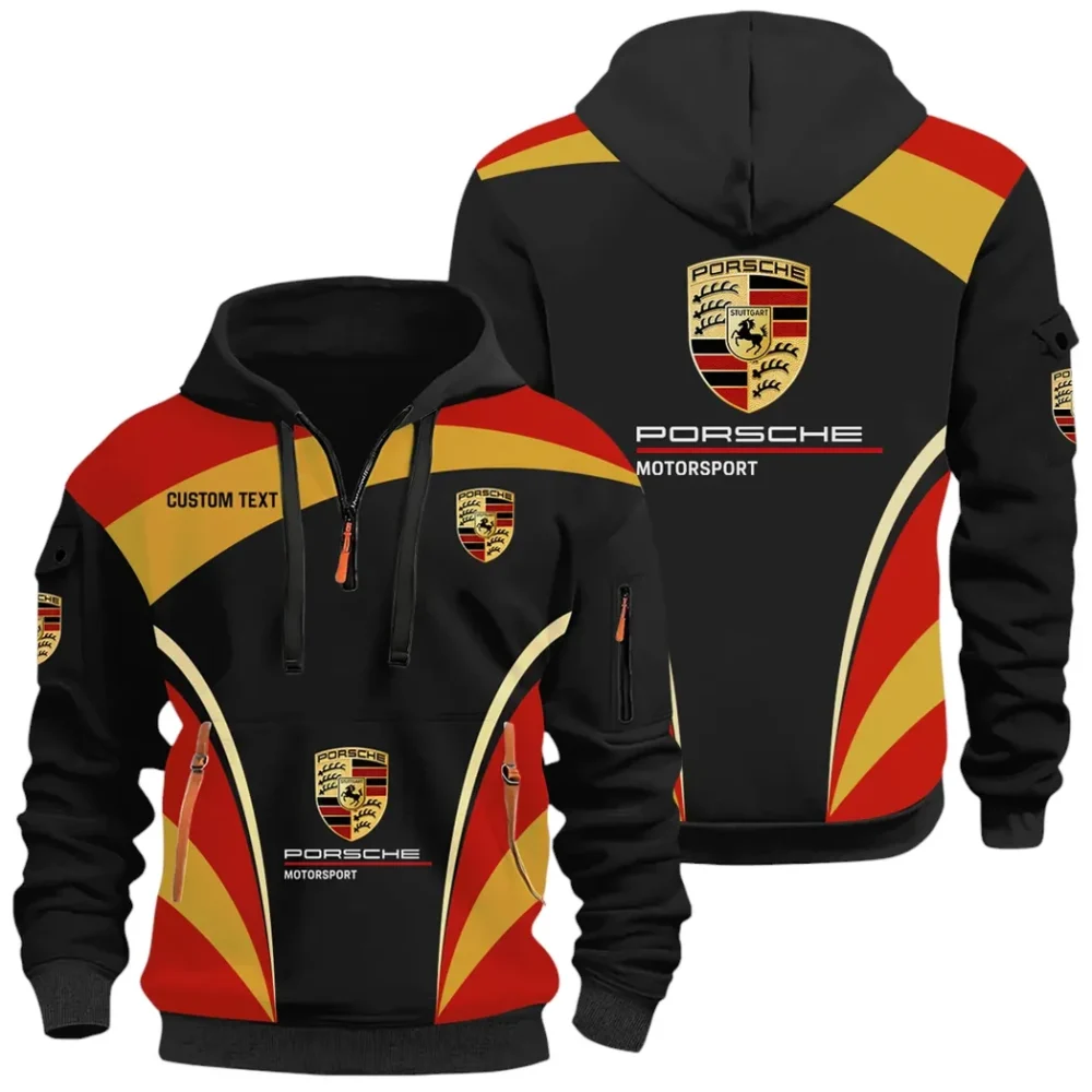 Sports Car Hoodie Half Zip x Sweatpants Set, Premium Car Fan Tracksuit CAR514100925093 - Image 2
