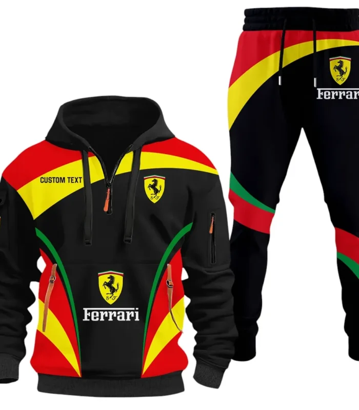 Racing Legend Hoodie Half Zip x Sweatpants Set, 3D Printed Driver's Outfit CAR514100925094