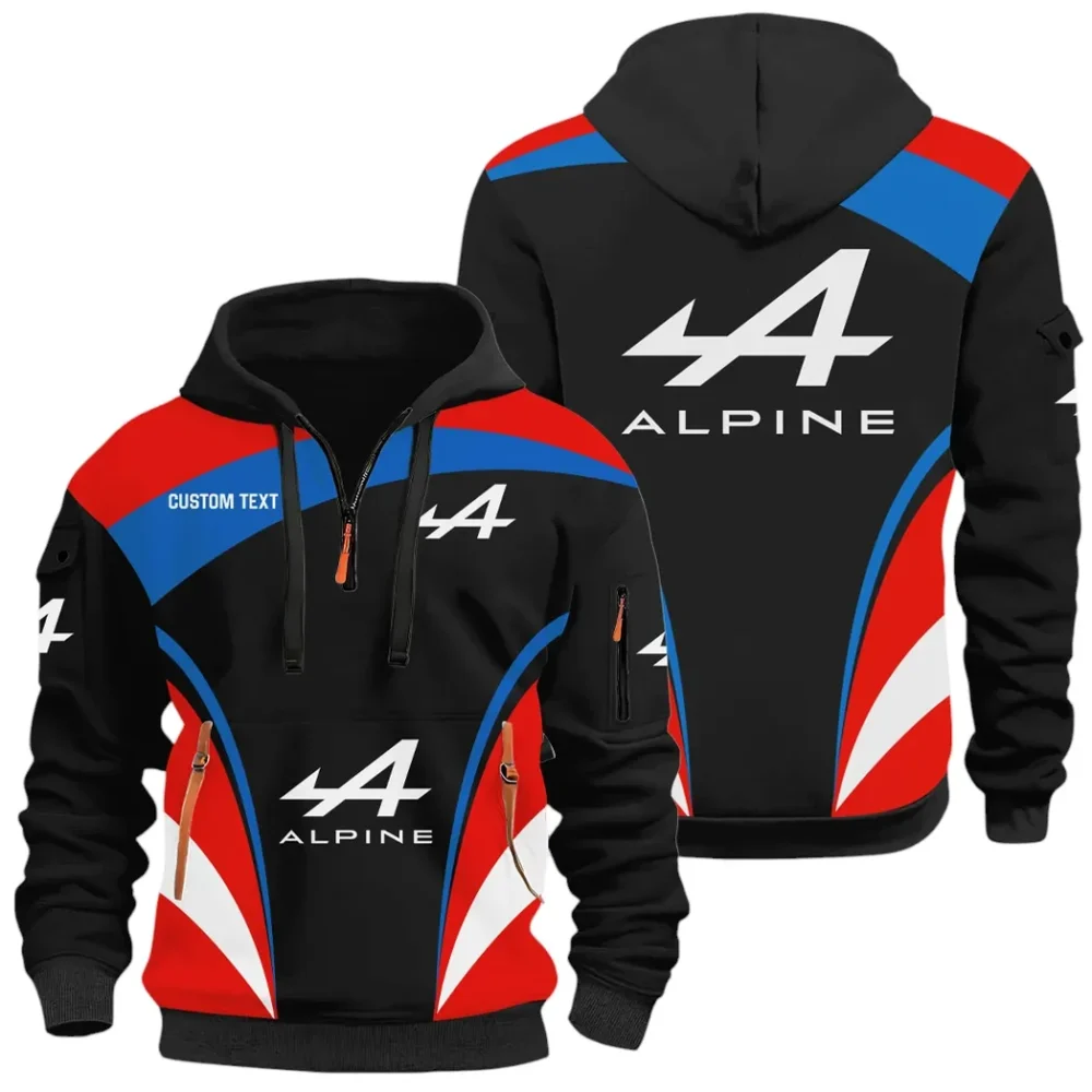 Sports Car Hoodie Half Zip x Sweatpants Set, Sporty Auto-Inspired Tracksuit CAR514100925096 - Image 2
