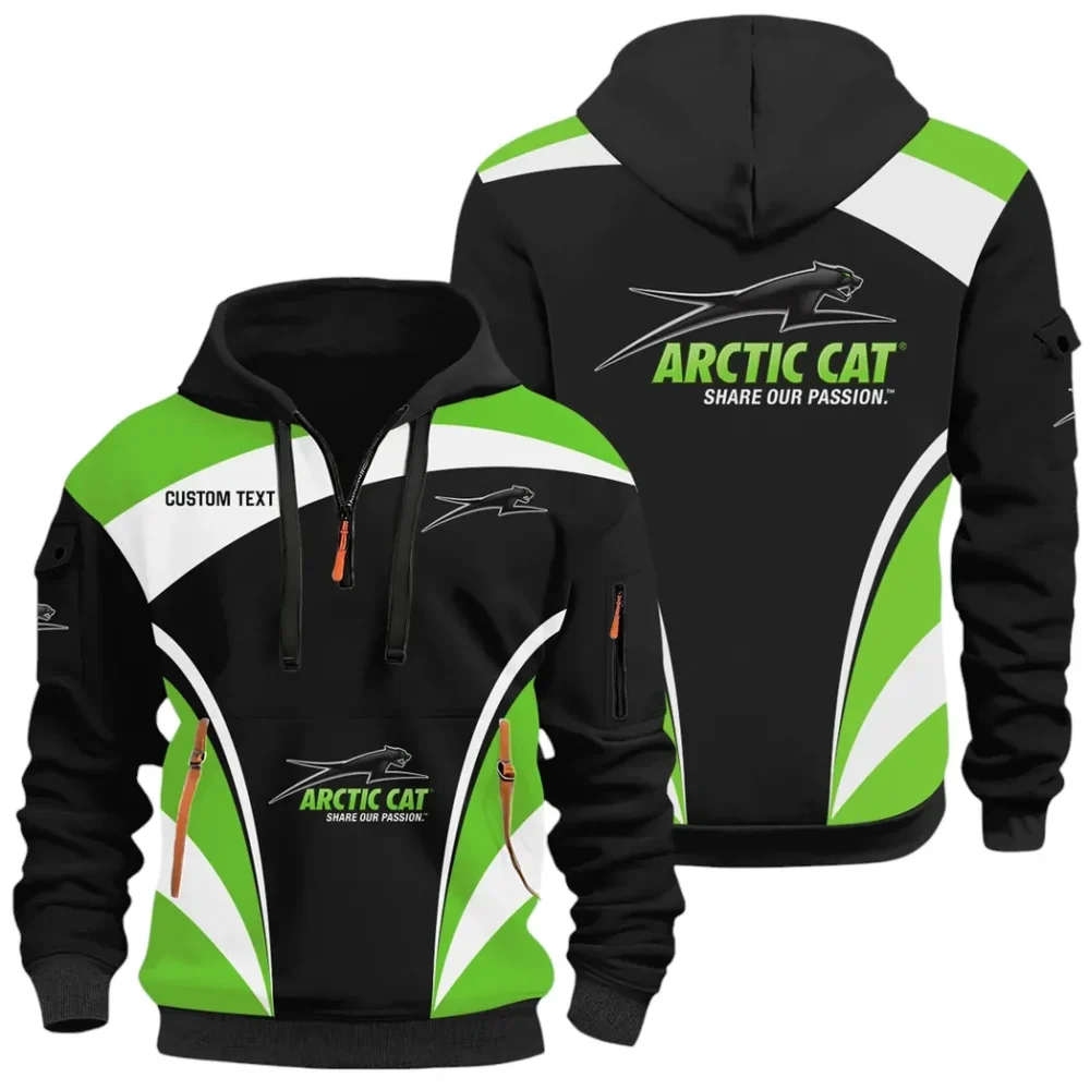 Winter Sports Vehicle Hoodie Half Zip x Sweatpants Set, Sporty Auto-Inspired Tracksuit CAR514100925097 - Image 2