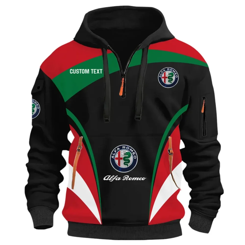 Sport Sedan Hoodie Half Zip 3D Print, Sporty & Casual Everyday Wear Hoodie CAR514100925100 - Image 2