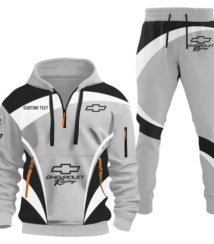 Performance Sedan Hoodie Half Zip x Sweatpants Set, Sporty Auto-Inspired Tracksuit CAR514100925102