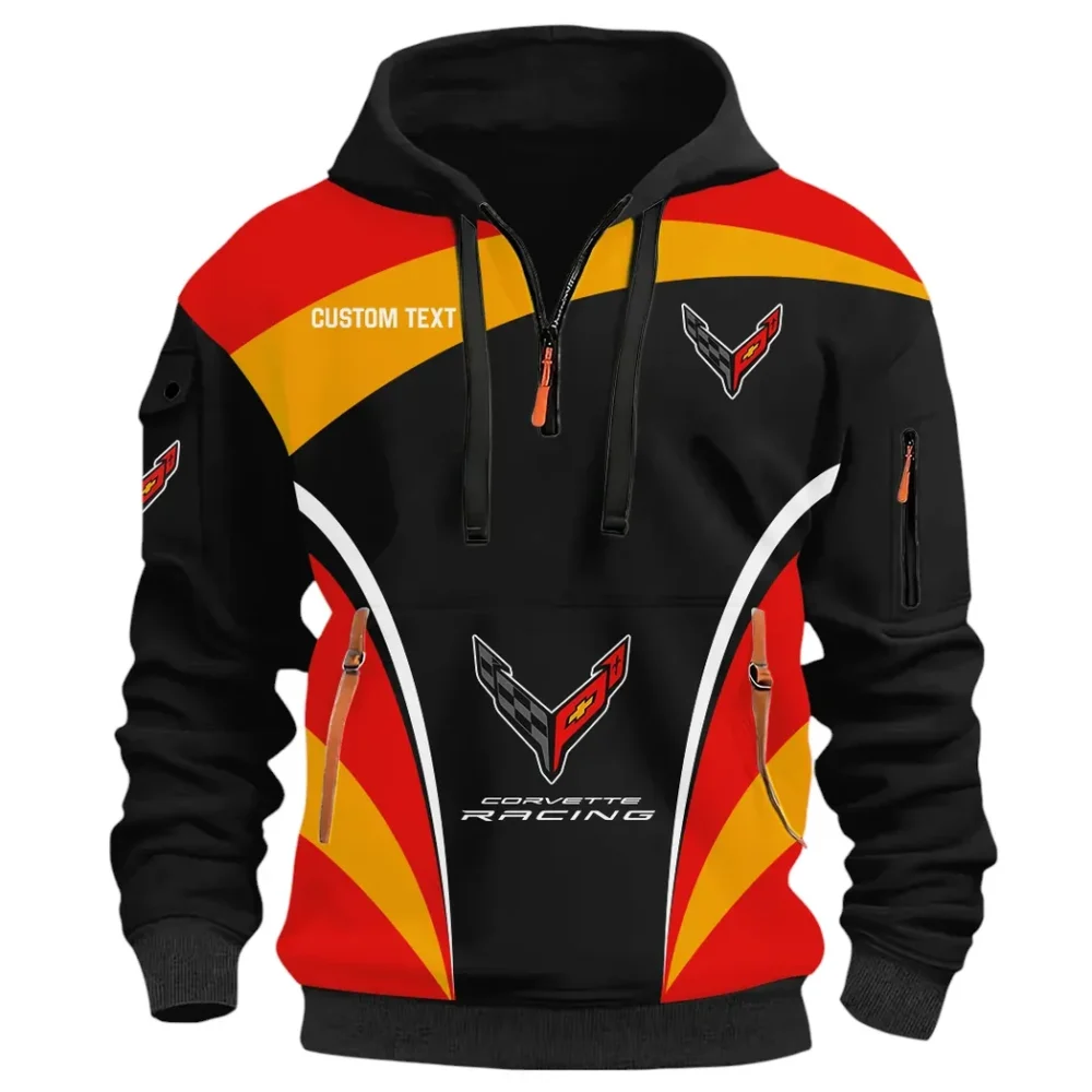 V8 Power Hoodie Half Zip 3D Print, Casual Fit for Everyday Wear Hoodie CAR514100925103 - Image 2