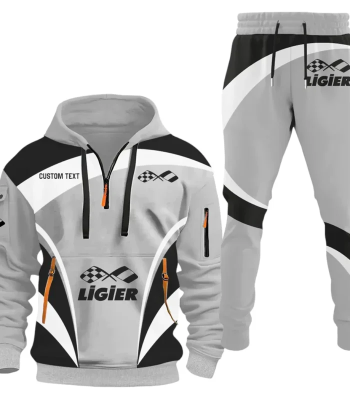Racing Car Hoodie Half Zip x Sweatpants Set, Gearhead Half-Zip Hoodie Combo CAR514100925106