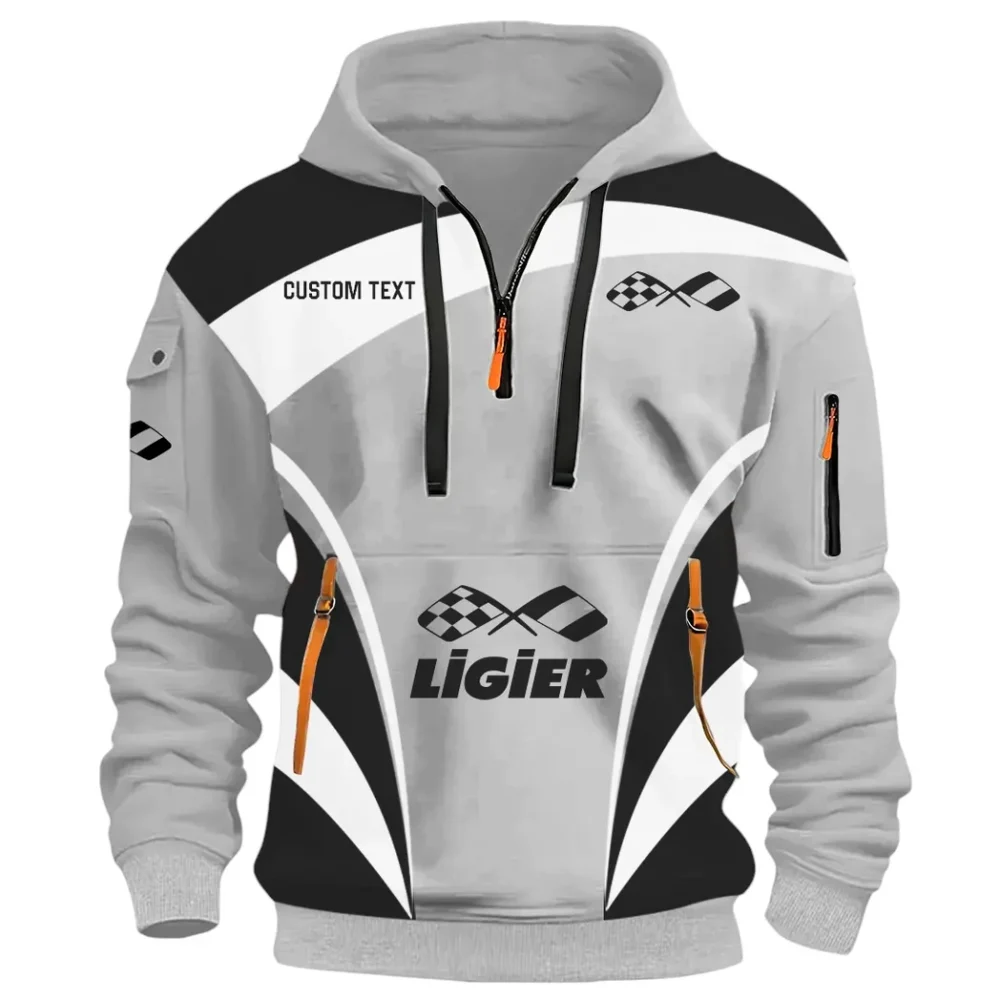 Racing Car Hoodie Half Zip 3D Print, Classic Comfortable Hoodie Style CAR514100925106 - Image 2