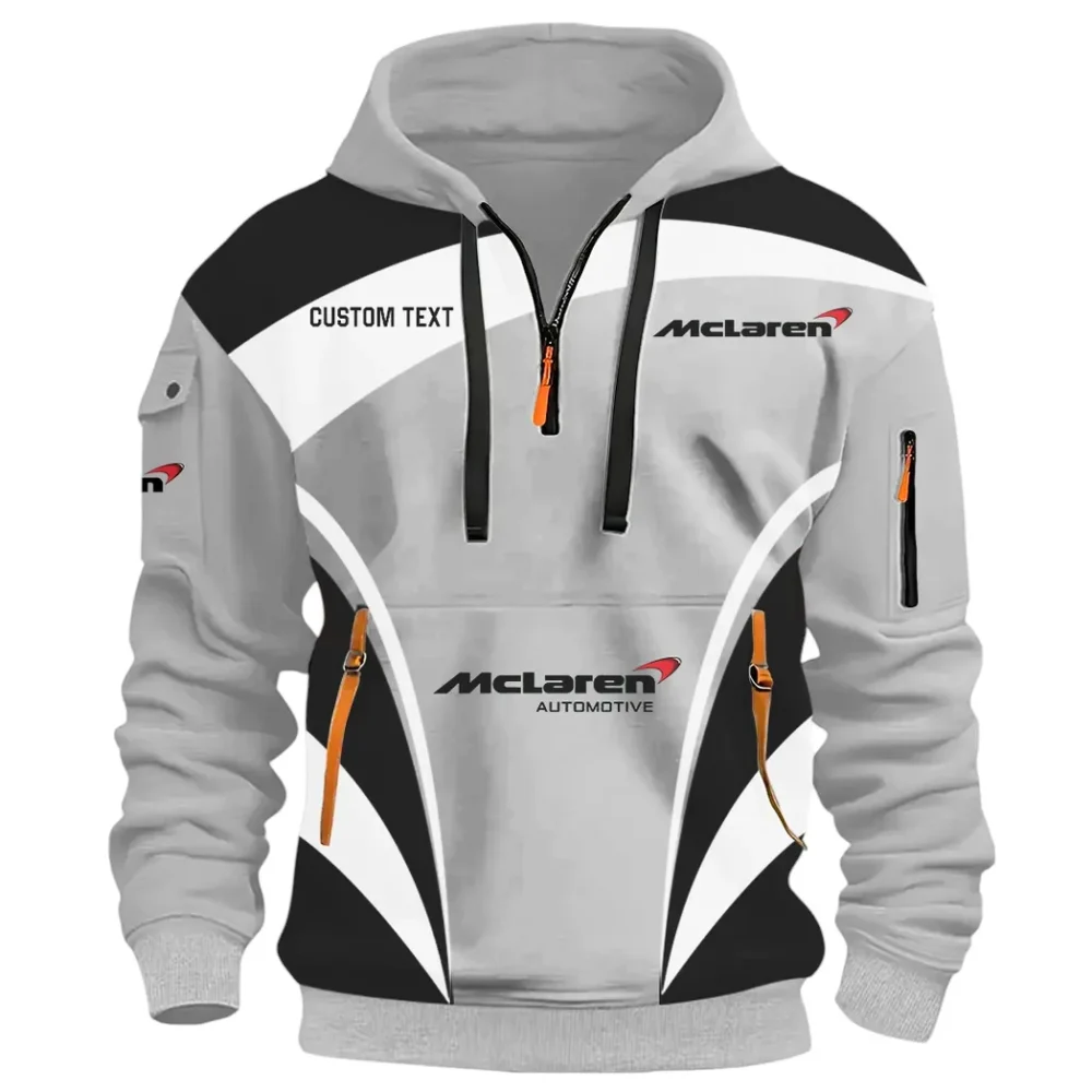 British Supercar Hoodie Half Zip 3D Print, Urban Casual Comfort Hoodie CAR514100925113 - Image 2