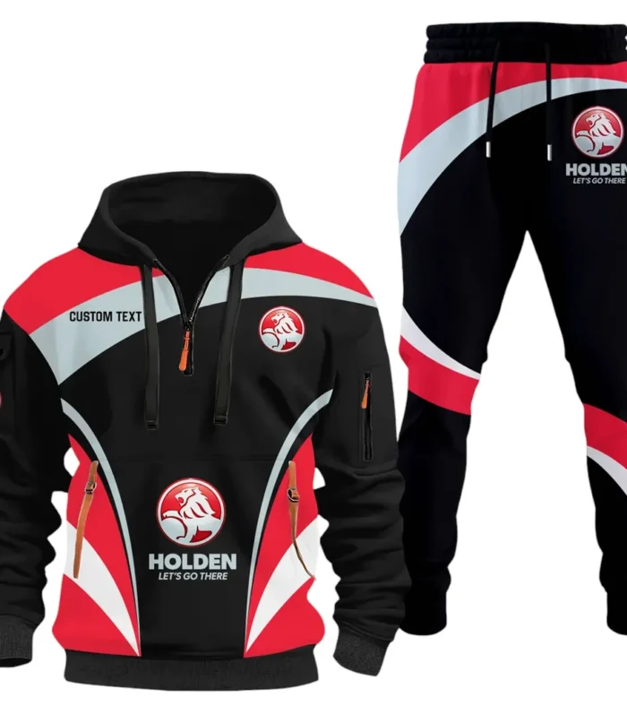 Classic Auto Hoodie Half Zip x Sweatpants Set, All-Season Car Enthusiast Tracksuit CAR514100925116