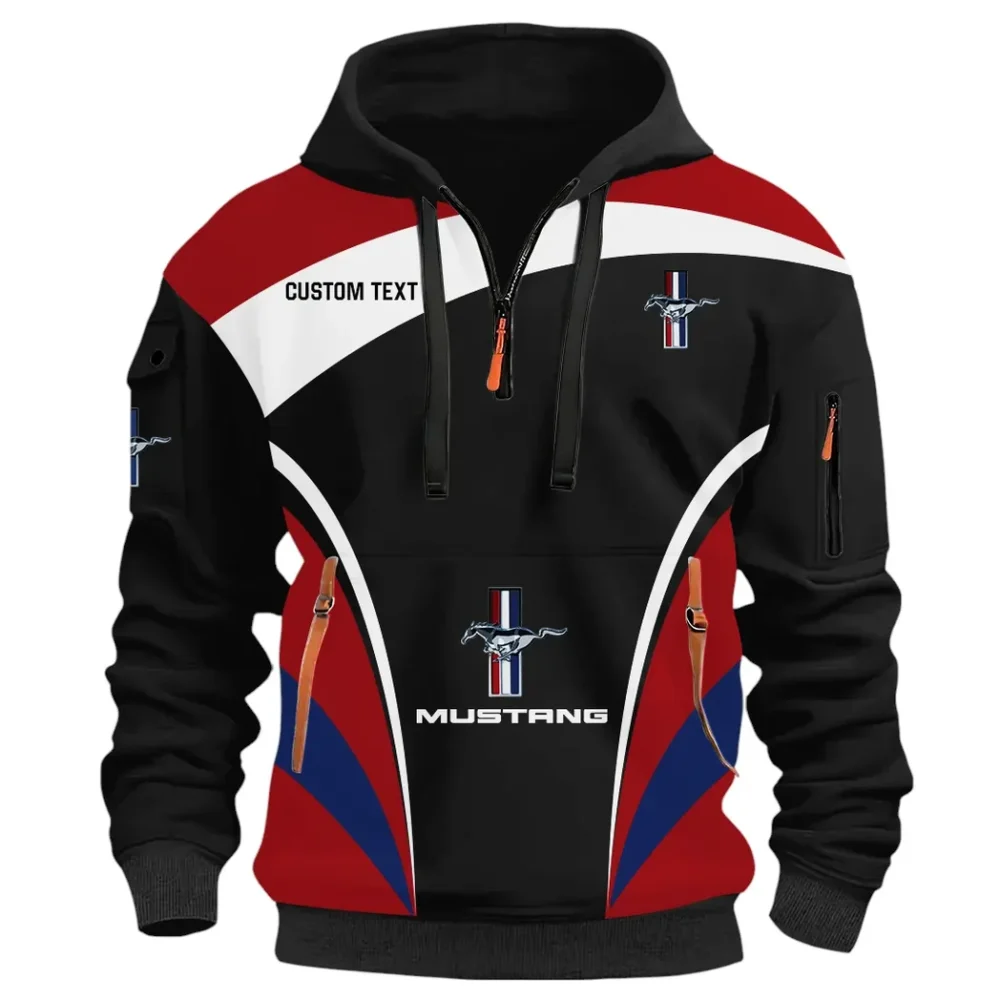 Racing Car Hoodie Half Zip 3D Print, Casual Street-Ready Hoodie CAR514100925117 - Image 2
