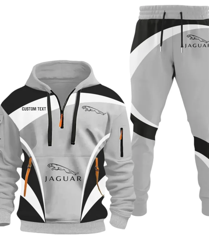 Sophisticated Car Hoodie Half Zip x Sweatpants Set, Gearhead Half-Zip Hoodie Combo CAR514100925118