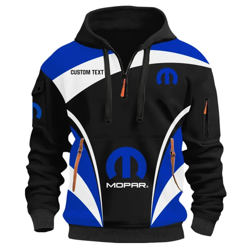 Classic Car Performance Hoodie Half Zip 3D Print, Rugged Casual Fit Hoodie CAR514100925119 - Image 2