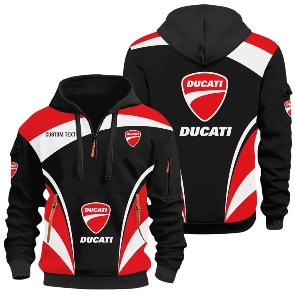 Racing Motor Hoodie Half Zip x Sweatpants Set, Gearhead Half-Zip Hoodie Combo CAR514100925121 - Image 2