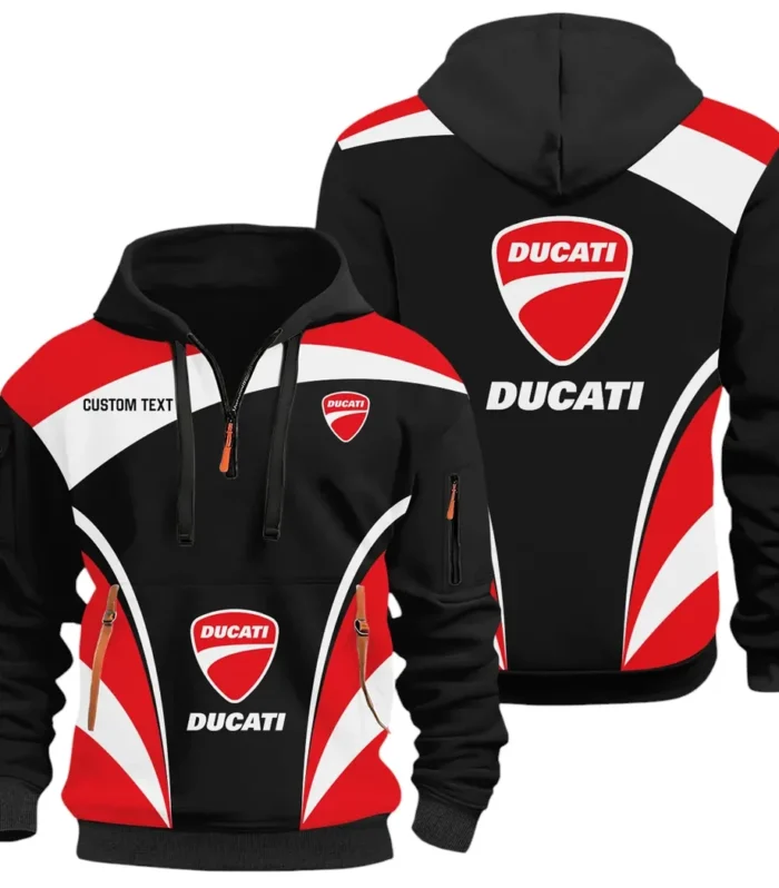 Racing Motor Hoodie Half Zip 3D Print, Streetwear Casual Look Outfit CAR514100925121