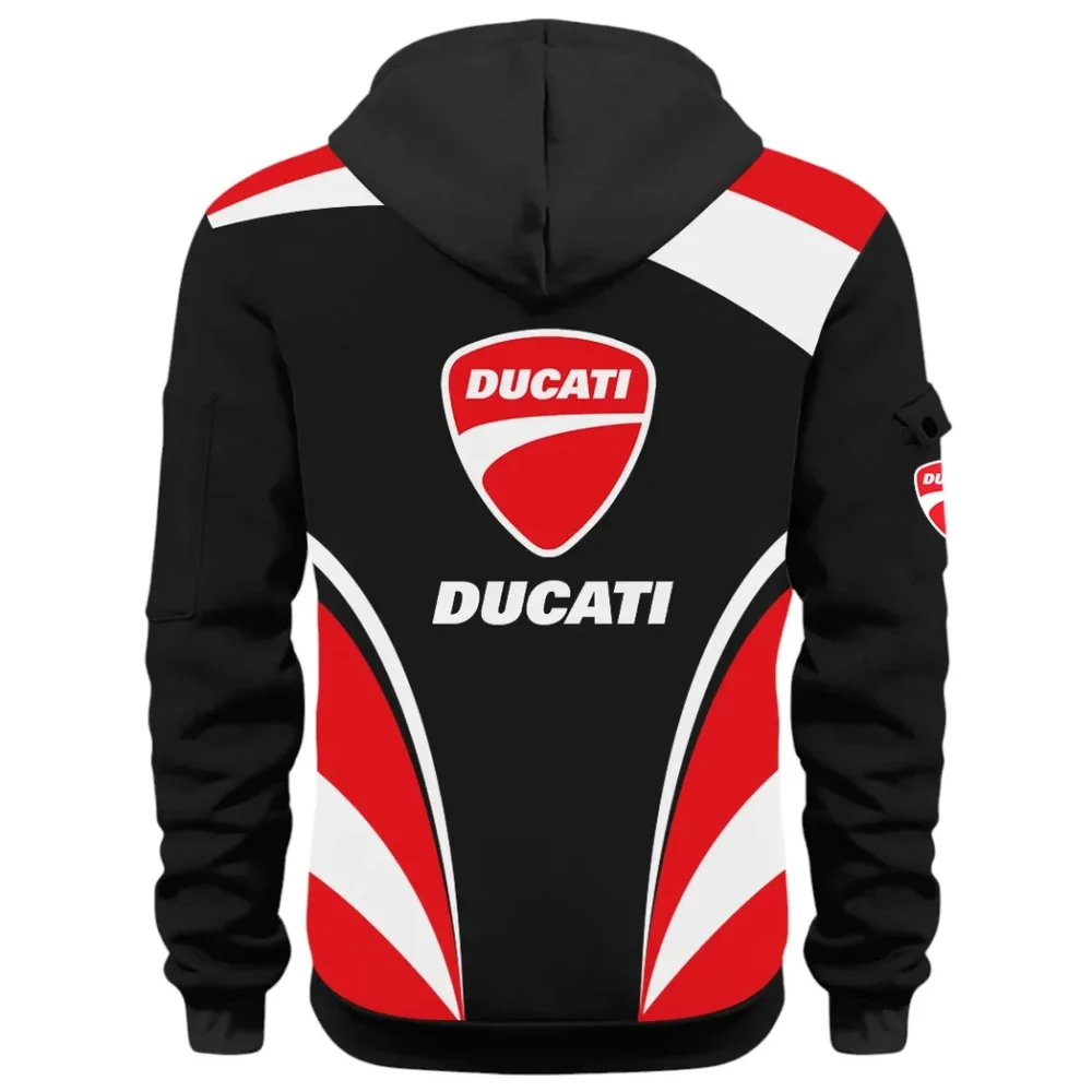 Racing Motor Hoodie Half Zip 3D Print, Streetwear Casual Look Outfit CAR514100925121 - Image 3