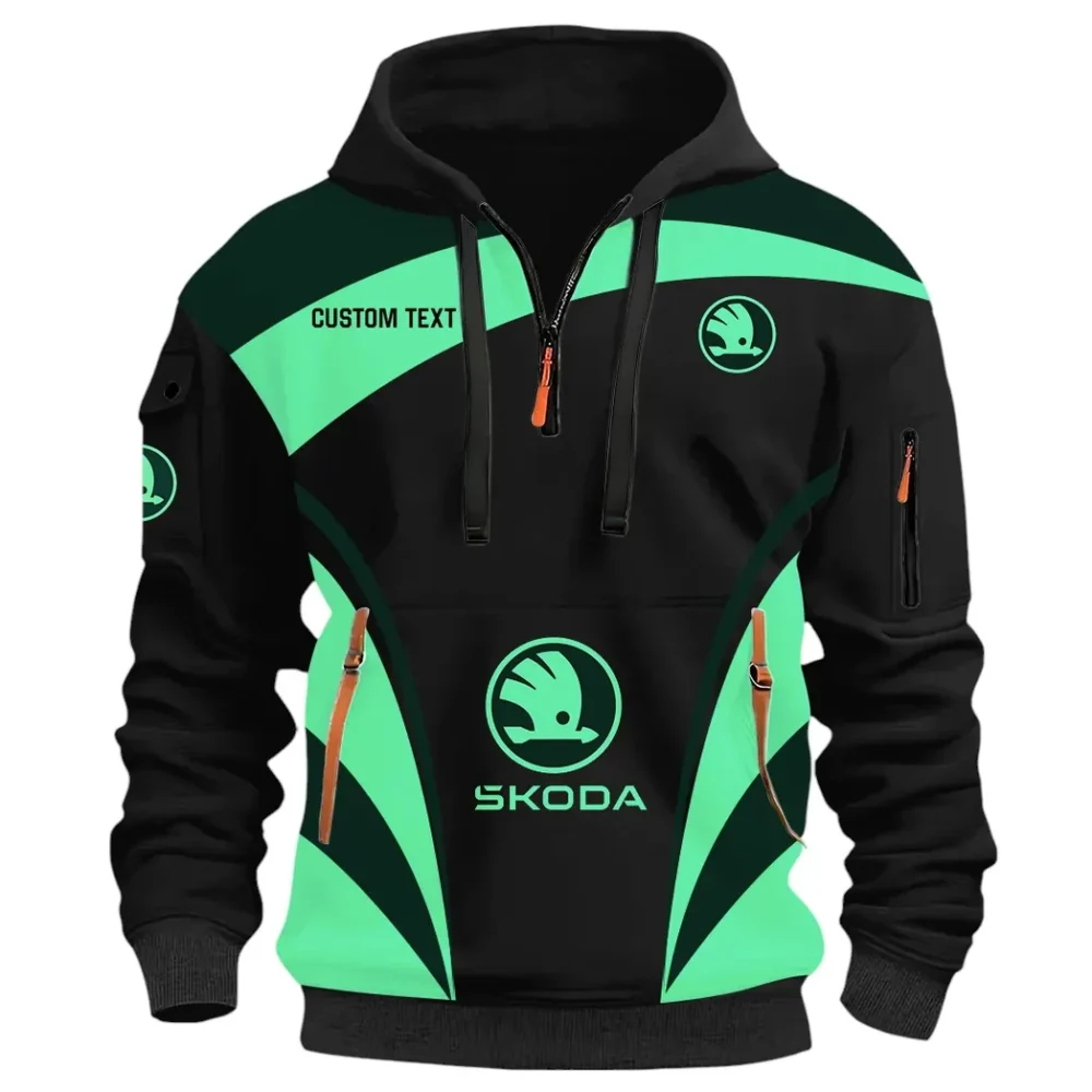 Practical Hatchback Hoodie Half Zip 3D Print, Sporty Urban Hoodie Style CAR514100925122 - Image 2