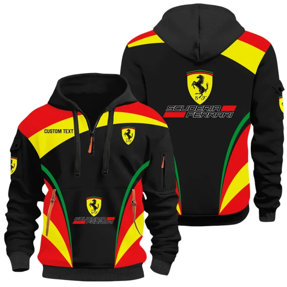 Racing Legend Hoodie Half Zip x Sweatpants Set, Custom Motorcycle Hoodie Set CAR514100925123 - Image 2