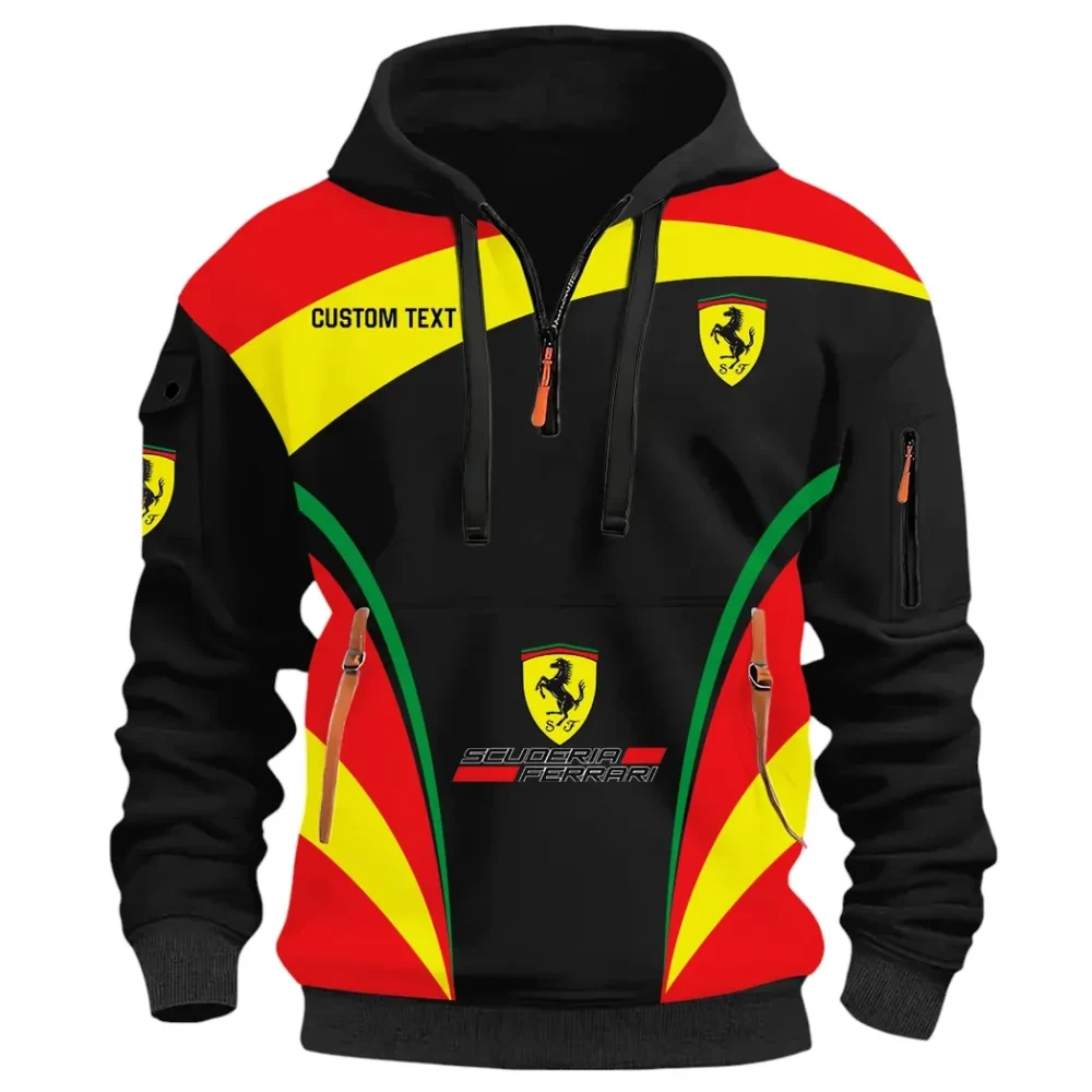 Racing Legend Hoodie Half Zip 3D Print, Lightweight & Casual Comfort Hoodie CAR514100925123 - Image 2