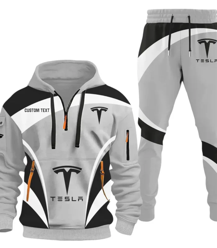 Futuristic Ride Hoodie Half Zip x Sweatpants Set, Custom Road Lifestyle Hoodie Set CAR514100925124