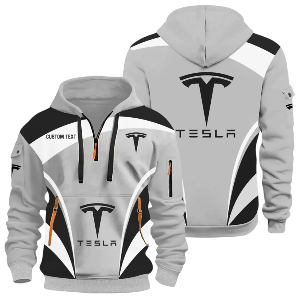 Futuristic Ride Hoodie Half Zip 3D Print, Sporty Everyday Wear Hoodie CAR514100925124