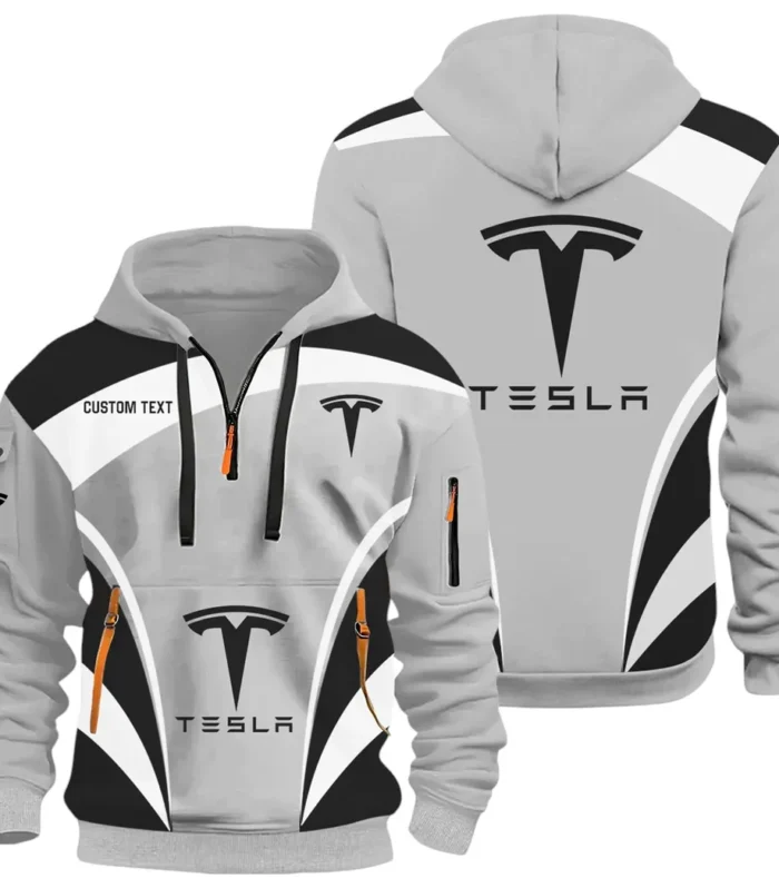 Futuristic Ride Hoodie Half Zip 3D Print, Sporty Everyday Wear Hoodie CAR514100925124