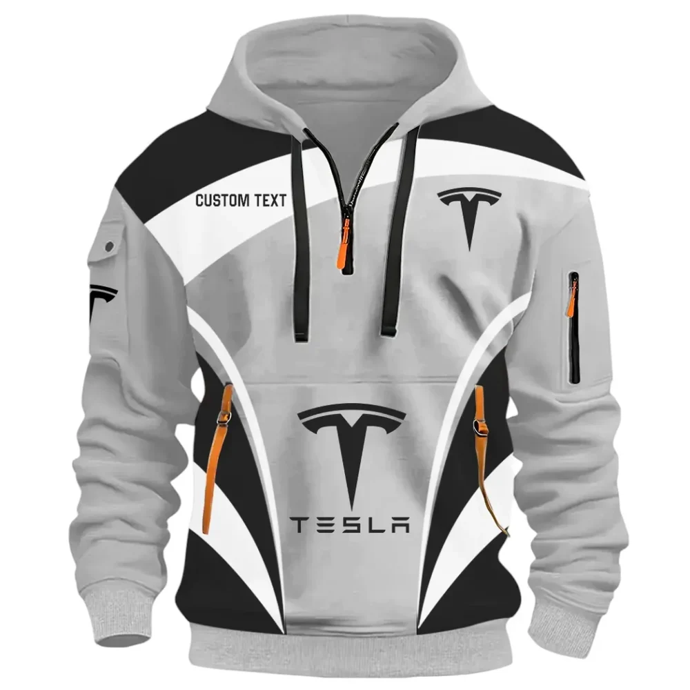 Futuristic Ride Hoodie Half Zip 3D Print, Sporty Everyday Wear Hoodie CAR514100925124 - Image 2