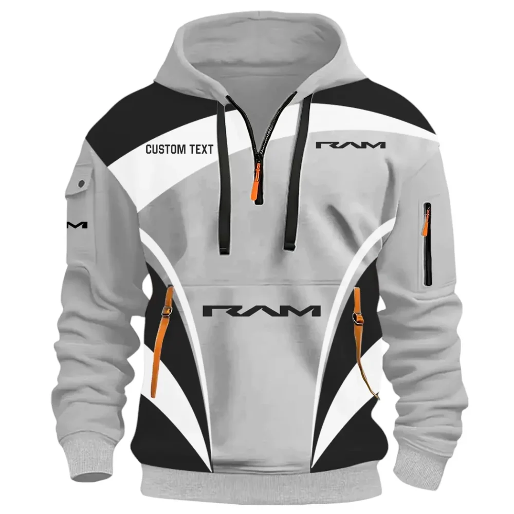 Trucks Hoodie Half Zip 3D Print, Comfortable Street Hoodie CAR514100925126 - Image 2
