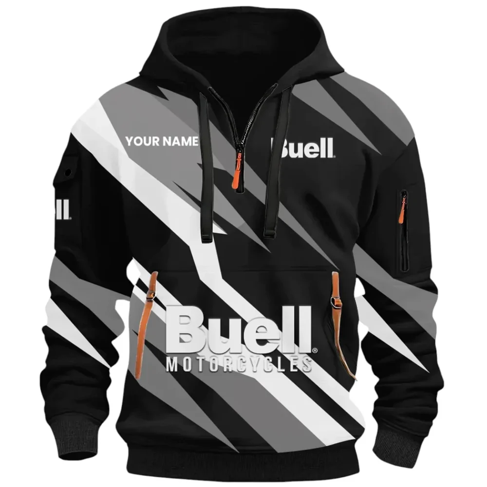 Street Racer Hoodie Half Zip 3D Print, Rugged Sporty Streetwear Hoodie CAR514100925128 - Image 2