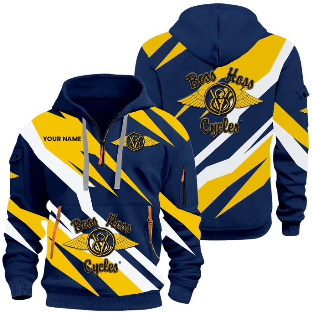 Touring Chopper Hoodie Half Zip x Sweatpants Set, Automotive Streetwear Hoodie Set CAR514100925129 - Image 2
