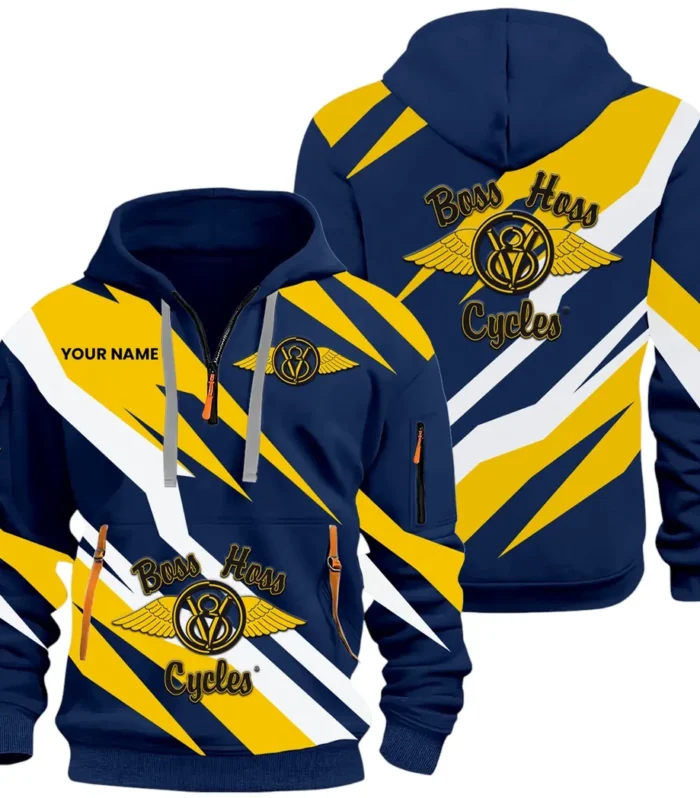 Touring Chopper Hoodie Half Zip 3D Print, Comfortable Urban Hoodie CAR514100925129