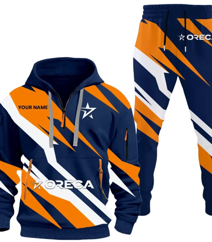 Racing Car Hoodie Half Zip x Sweatpants Set, Custom Car Enthusiast Outfit CAR514100925131