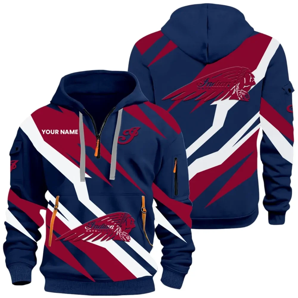 Motorbike Hoodie Half Zip x Sweatpants Set, Road Warrior 3D Outfit Set CAR514100925132 - Image 2