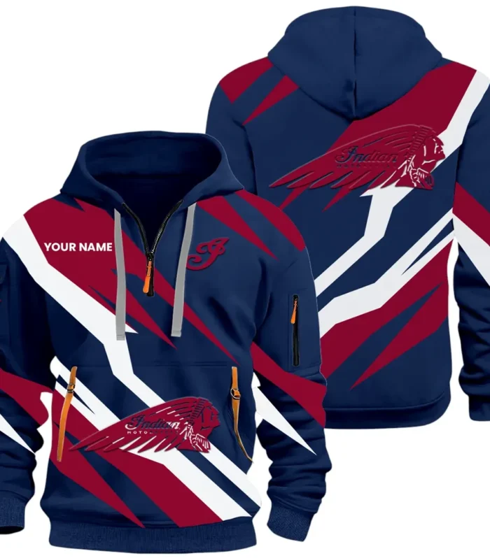 Motorbike Hoodie Half Zip 3D Print, Lightweight & Comfortable Streetwear Hoodie CAR514100925132
