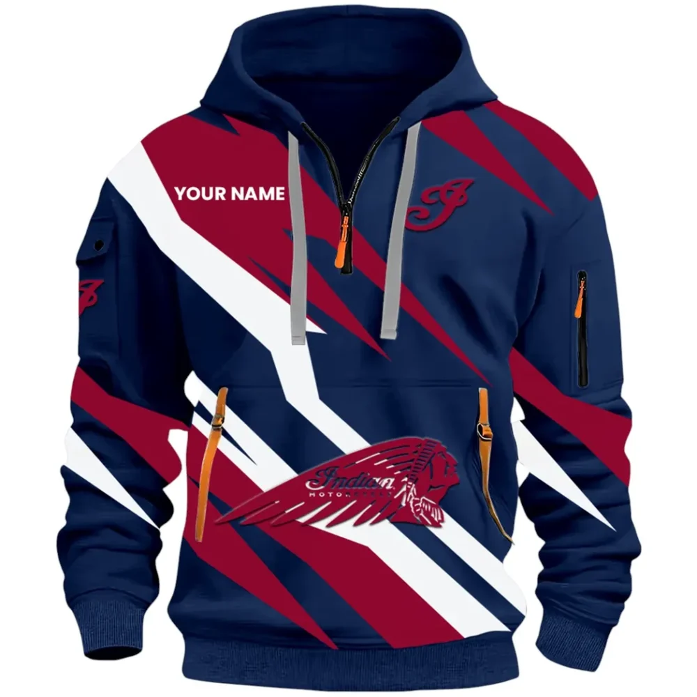 Motorbike Hoodie Half Zip 3D Print, Lightweight & Comfortable Streetwear Hoodie CAR514100925132 - Image 2