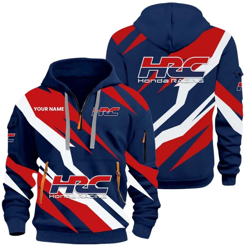 Racing Car Hoodie Half Zip x Sweatpants Set, Road-Ready Hoodie and Jogger Set CAR514100925138 - Image 2