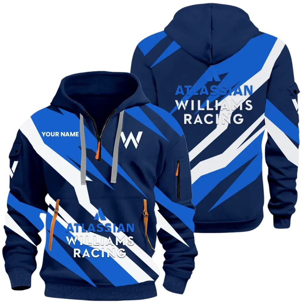 Racing Car Hoodie Half Zip 3D Print, Street-Ready Casual Hoodie CAR514100925140