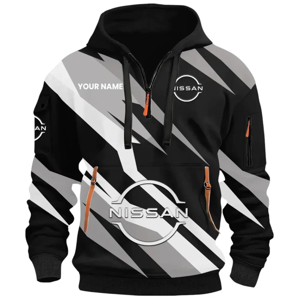 Electric Vehicle Hoodie Half Zip 3D Print, Rugged & Sporty Hoodie CAR514100925147 - Image 2