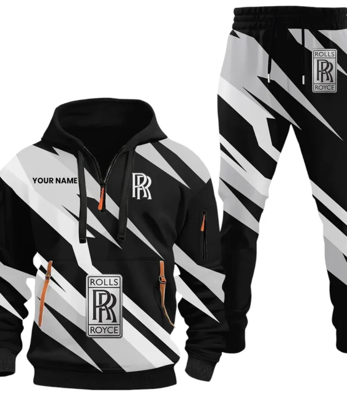 Luxury Auto Hoodie Half Zip x Sweatpants Set, Road-Ready Hoodie and Jogger Set CAR514100925148