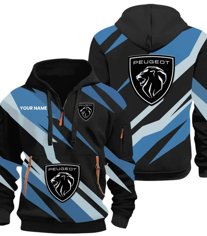Family Auto Hoodie Half Zip 3D Print, Comfortable Daily Hoodie CAR514100925149