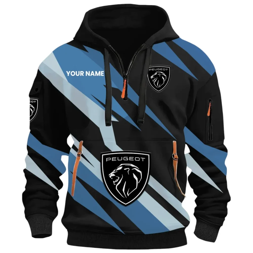 Family Auto Hoodie Half Zip 3D Print, Comfortable Daily Hoodie CAR514100925149 - Image 2